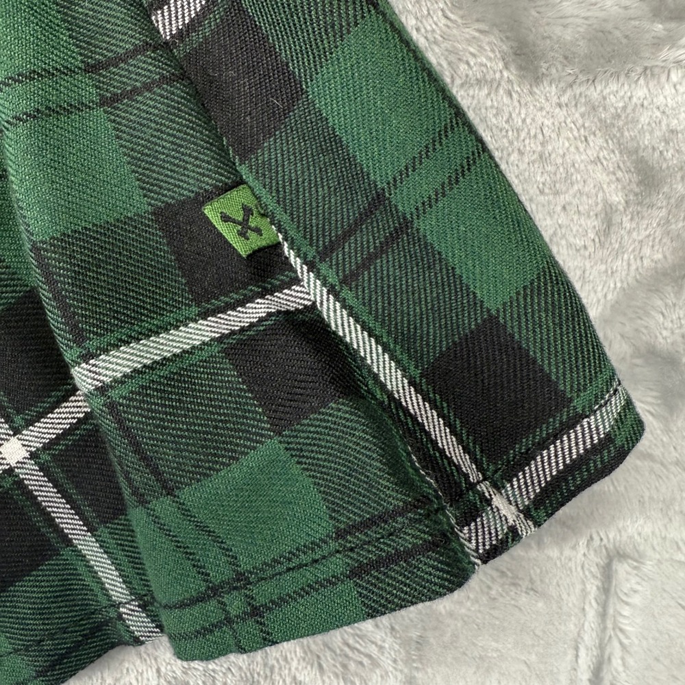 Royal Bones Y2K Daang Goodman Green Plaid Mini Skirt Punk Goth Skater Womens M - Picture 10 of 16